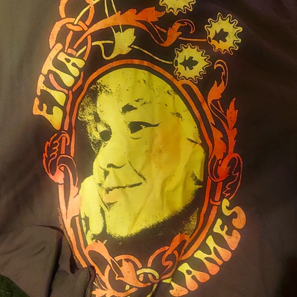 Etta James Graphic Men's Shirt - Black and Orange